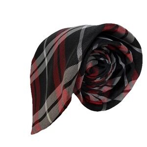 Chaps Tie Stripes Mens Necktie 100% Silk Red Black Formal Business Work Occasion